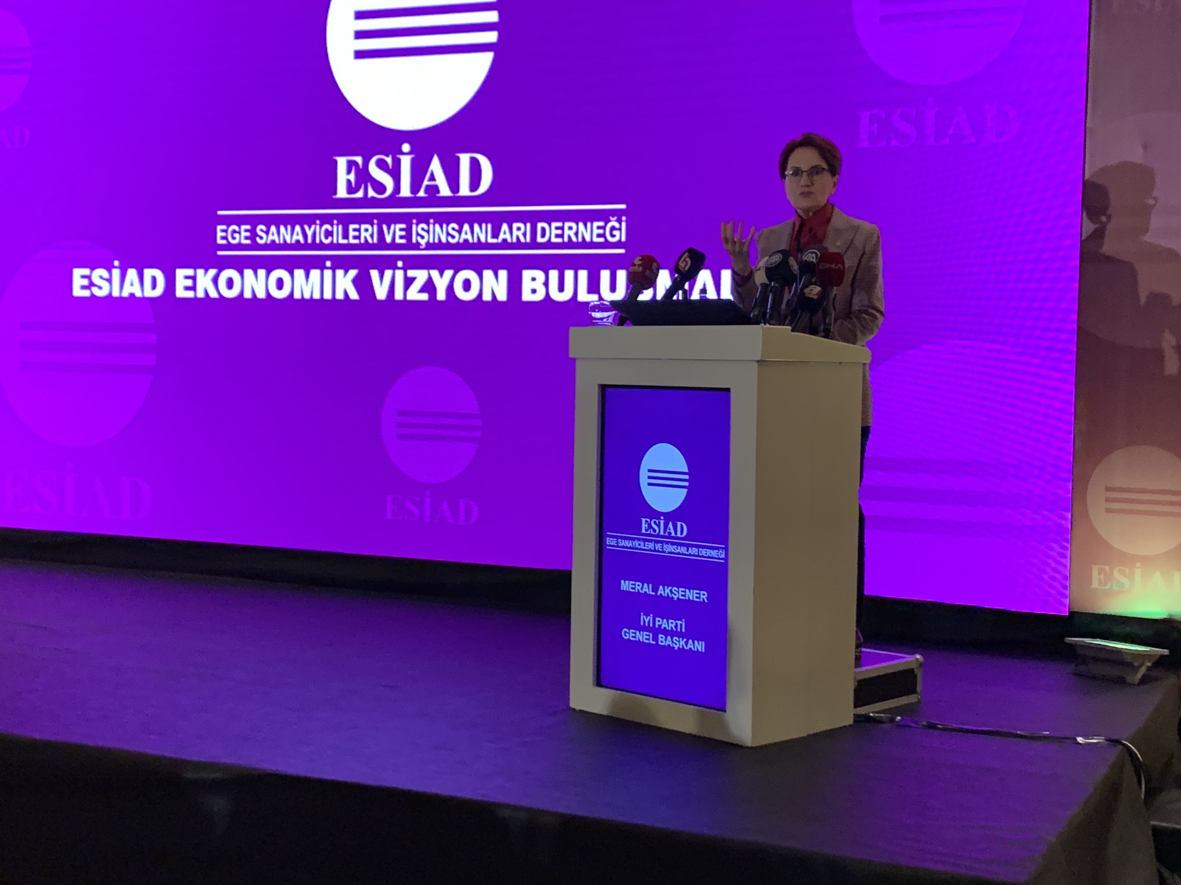 Meral Akşener izmir led ekran ,ses simultane ses sistemi delege mikrofonu  hizmeti